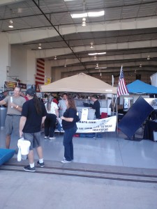 The Hostile Hare booth. Enjoyed his talk about raising wabbits for food.